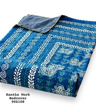 Cotton Multicolor Jaipuri Bedcovers 90x108-Jaipur Wholesaler