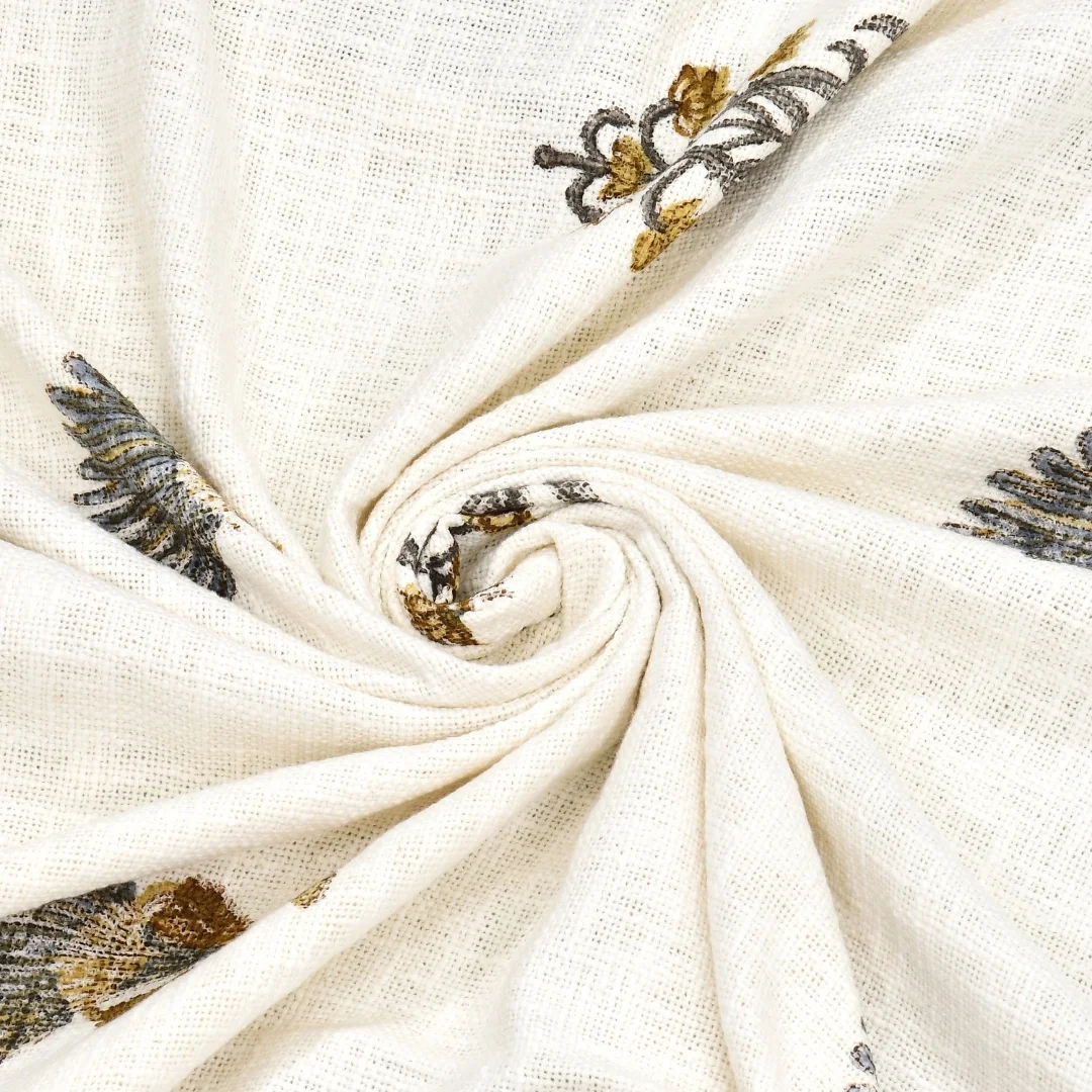Blue Golden Flower Hand Block Printed Cotton Bedcover-Jaipur Wholesaler