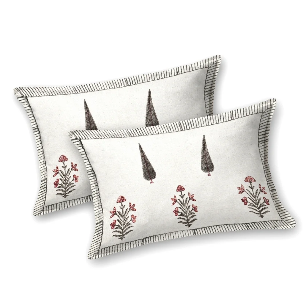 Red Floral Hand Block Printed Cotton Bedcover-Jaipur Wholesaler