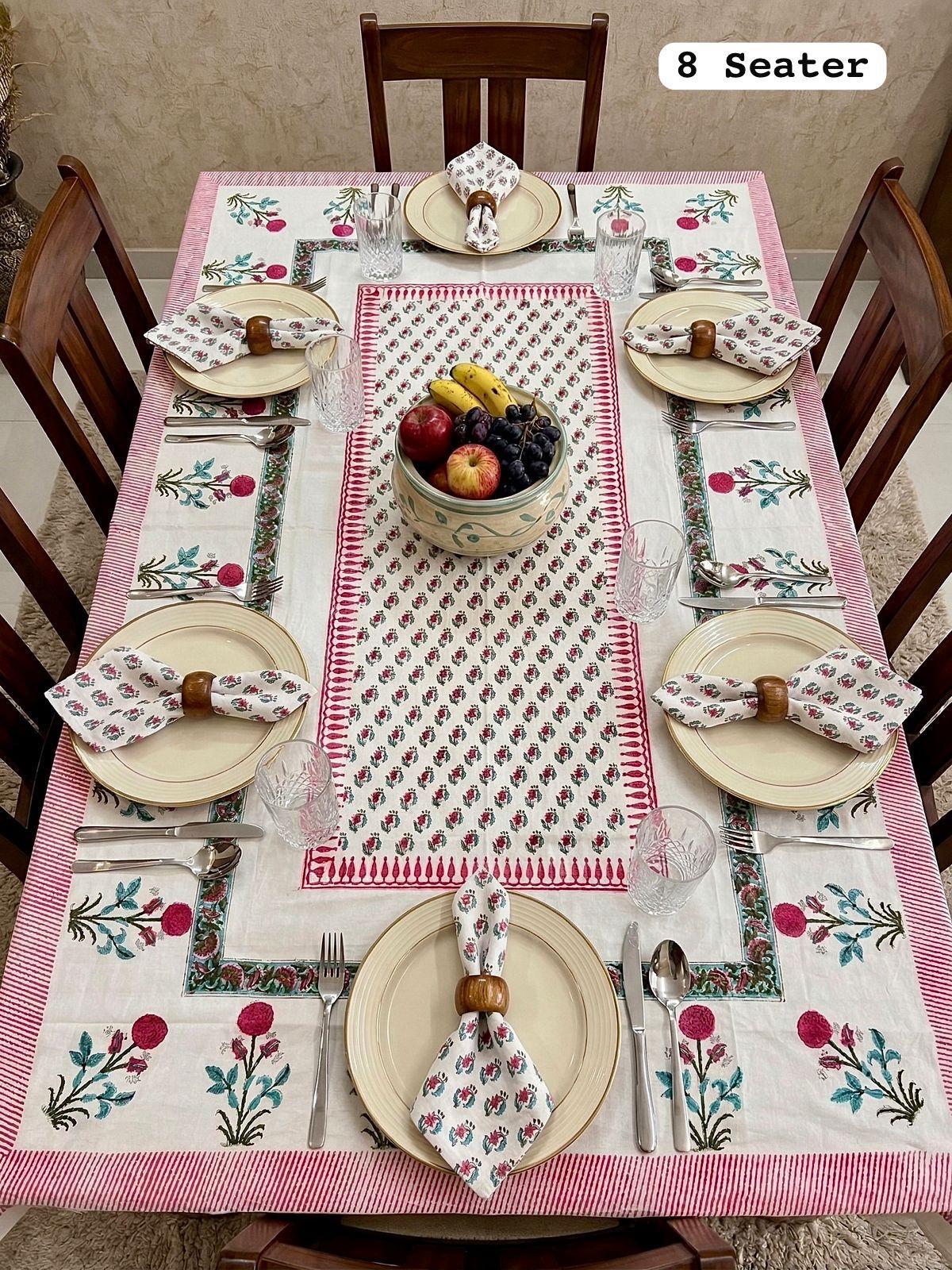 Printed Dining Table Cover With Napkins-Jaipur Wholesaler