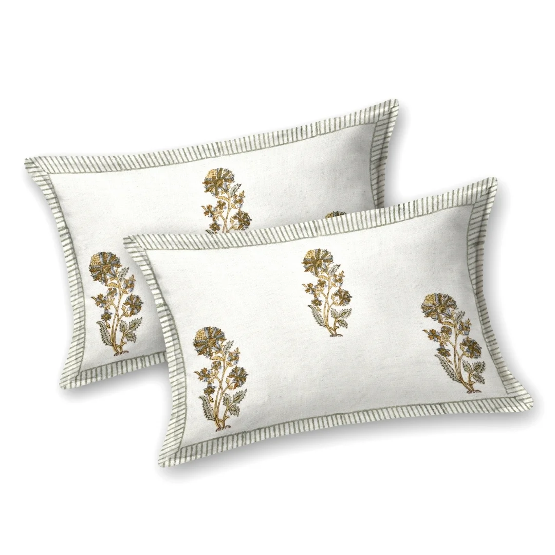 Brown Floral Hand Block Printed Cotton Double Bedcover-Jaipur Wholesaler