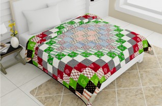 Quilted Multicolor Bedcovers 100x108-Jaipur Wholesaler