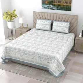 Jaipuri Printed Multicolor South Cotton Bedsheet 108x108-Jaipur Wholesaler