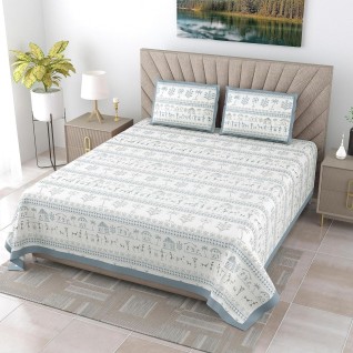 Jaipuri Printed Multicolor South Cotton Bedsheet 108x108-Jaipur Wholesaler