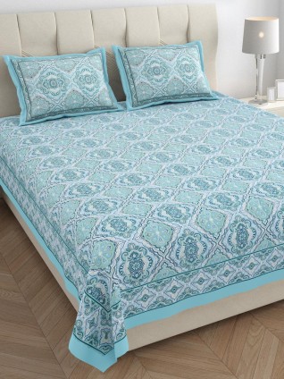 Screen Multicolor Printed Jaipuri Bedsheet 100x108-Jaipur Wholesaler