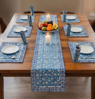 Blue Table Runner Set