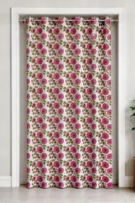 Flower Designed White Curtains