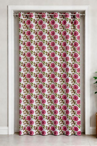 Flower Designed White Curtains