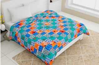 Quilted cotton Bed covers 100x108 Multicolor-Jaipur Wholesaler