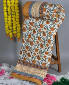 Superior Quality Double Bed Jaipuri Printed Quilt 90x100-Jaipur Wholesaler