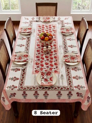 Mix Colour Dining Table Cover with Napkin