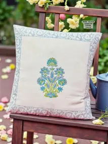 White Printed Cushion Cover