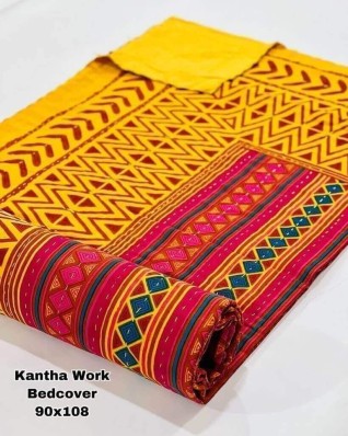 Pure Cotton Jaipuri Bedcovers Multicolor 90x108-Jaipur Wholesaler