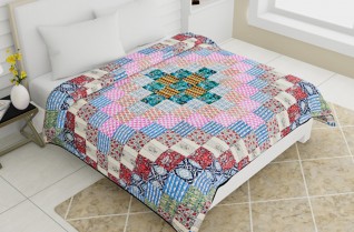 Best Quilted Bedcovers Multicolor 100x108-Jaipur Wholesaler