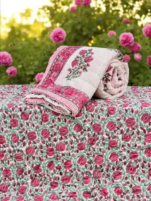 White Pink Printed Quilts