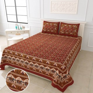 Best Hand Block Bagru Print Bedsheets 100X108-Jaipur Wholesaler