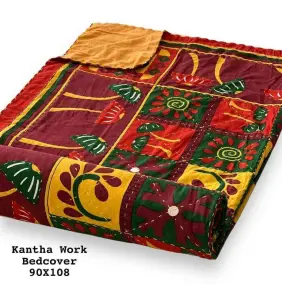 Pure Cotton Jaipuri Bedcovers Multicolor 90x108-Jaipur Wholesaler