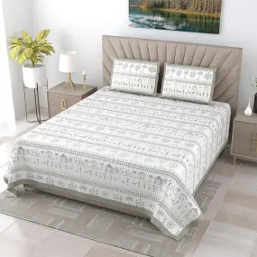 Multicolor South Cotton Jaipuri Printed Bedsheet 108x108-Jaipur Wholesaler