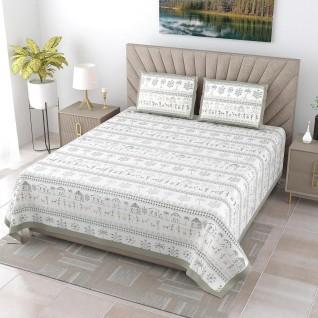Multicolor South Cotton Jaipuri Printed Bedsheet 108x108-Jaipur Wholesaler
