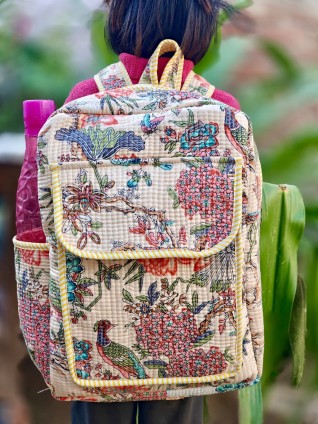 Multicolor Printed Backpack