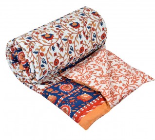 Double Bed Cotton Jaipuri Printed Quilt 90x100-Jaipur Wholesaler