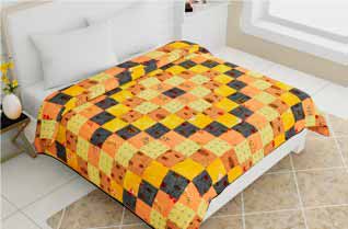 Quilted Cotton Multicolor Bedcovers 100x108-Jaipur Wholesaler