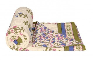 Jaipuri Cotton Multicolor Razai 90x100-Jaipur Wholesaler