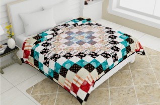 Quilted Bedcovers Multicolor 100x108-Jaipur Wholesaler