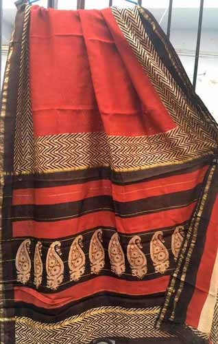 Silk saree with blouse piece 015-Jaipur Wholesaler