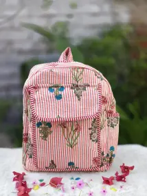 White and Orange Back Pack Bag