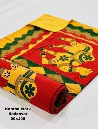 Pure Cotton Jaipuri Bedcovers Multicolor 90x108-Jaipur Wholesaler