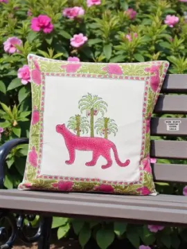Multicolor Flower Hand Block Printed Cotton Table Cover-Jaipur Wholesaler